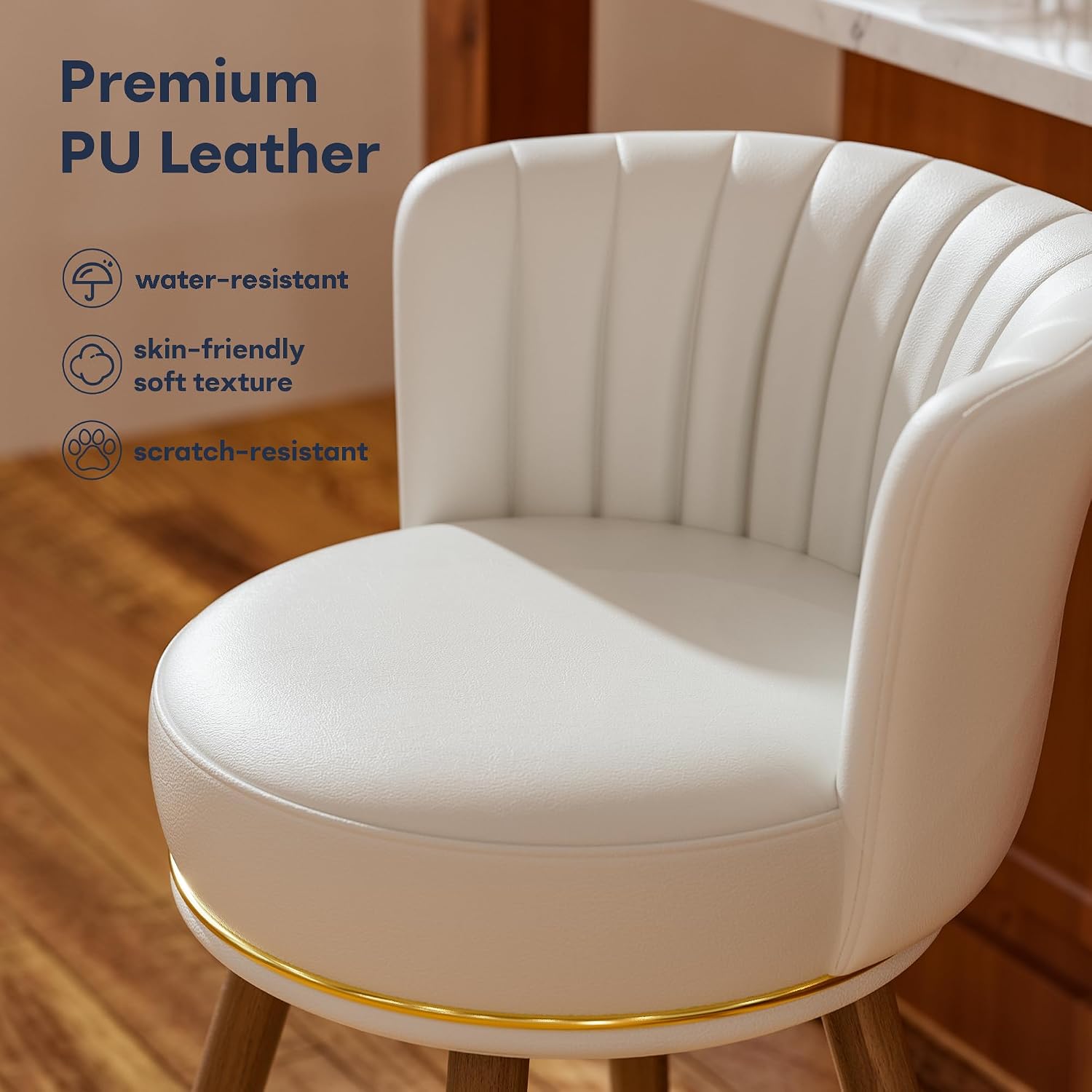 White Swivel Counter Stools Set of 4