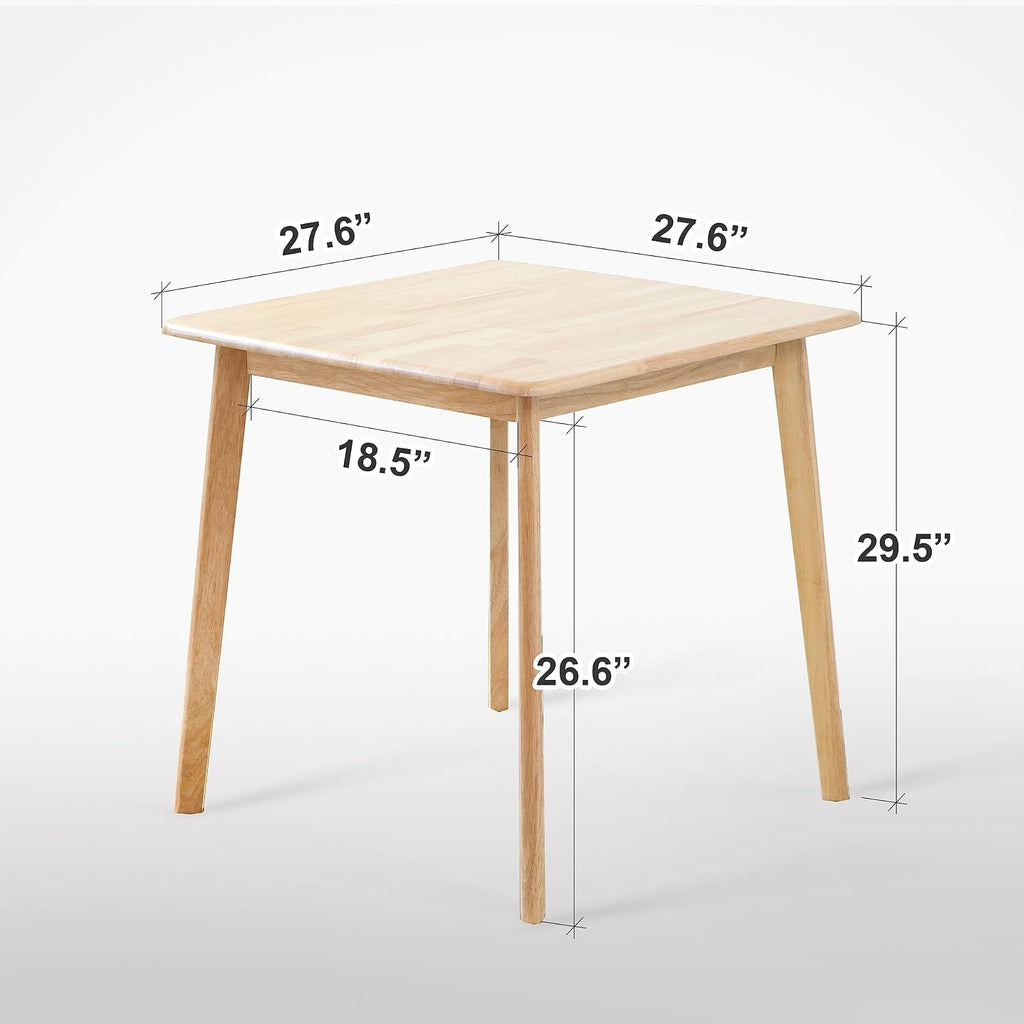 Natural Oak Mid-Century Square Table