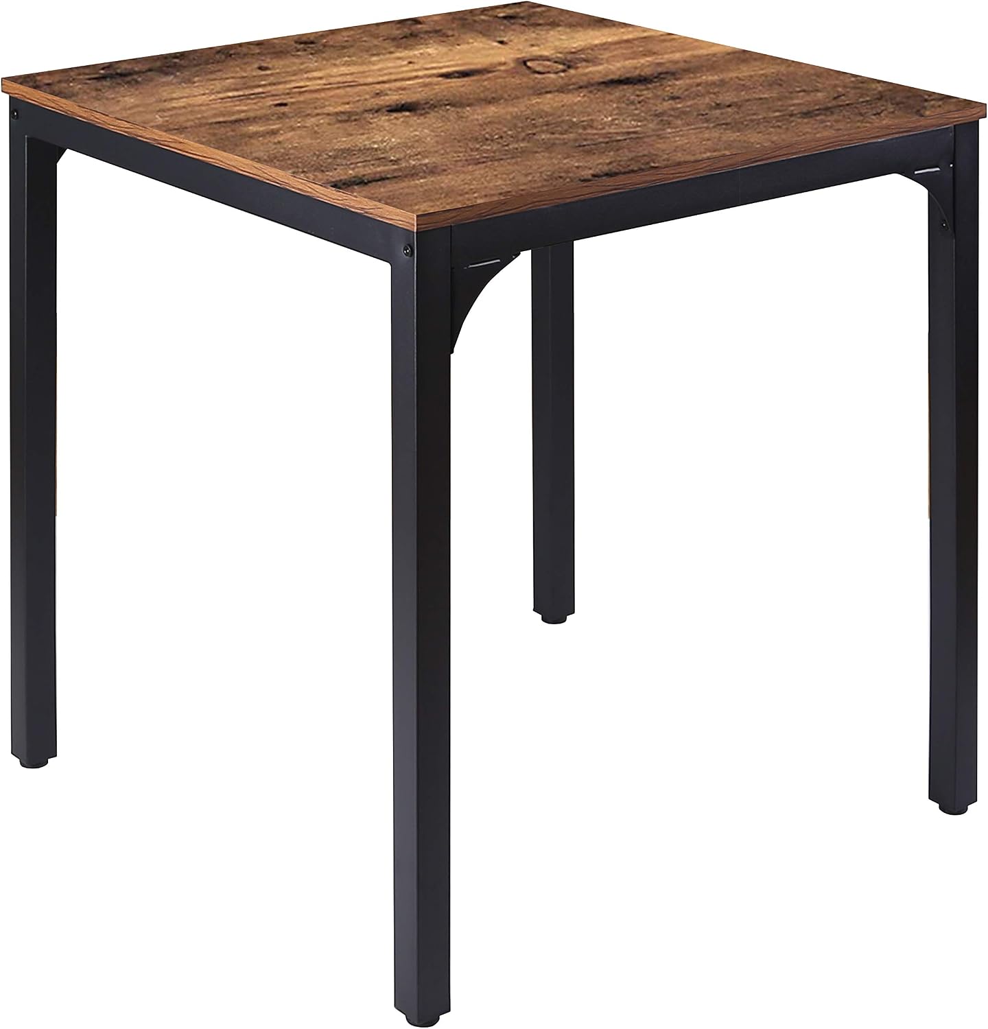 Rustic Brown Industrial Square Table