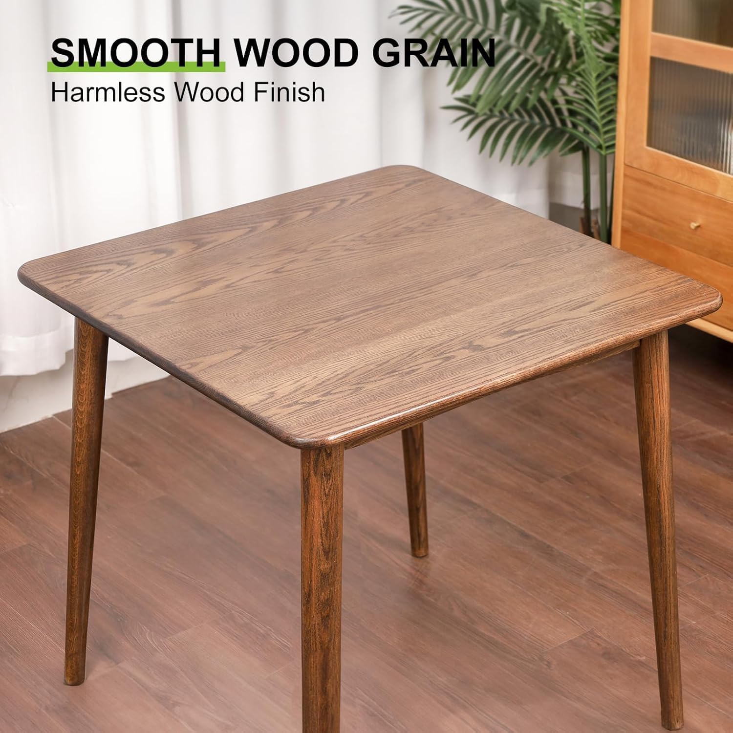 Walnut Mid-Century Square Dining Table