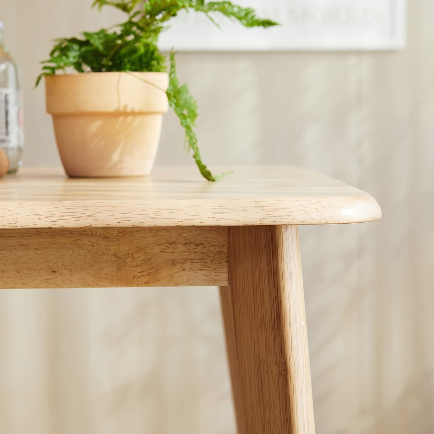 Natural Oak Mid-Century Square Table