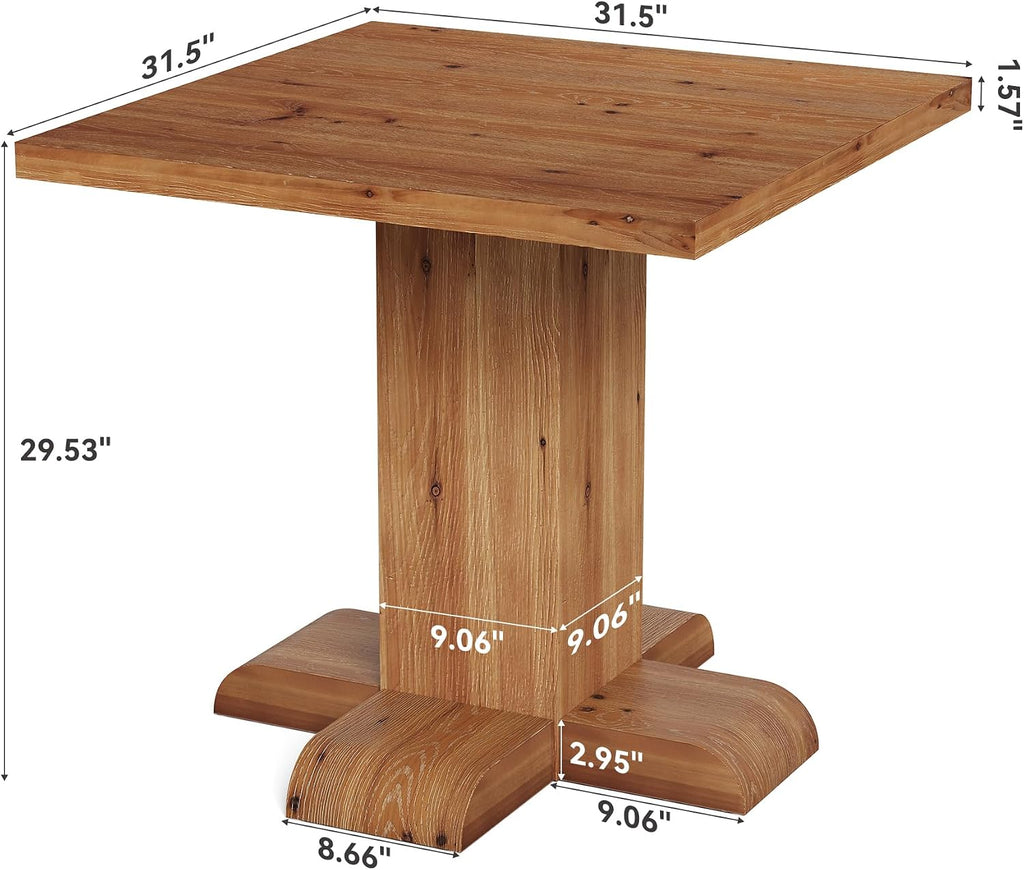 Rustic Farmhouse Square Wood Table