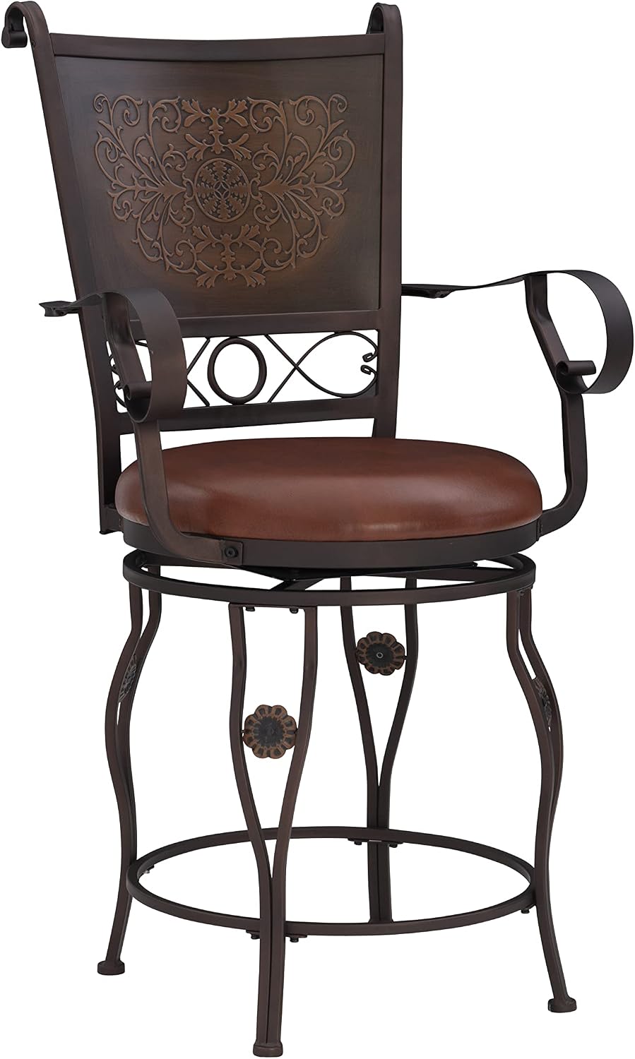 Brown Big & Tall Counter Stool
