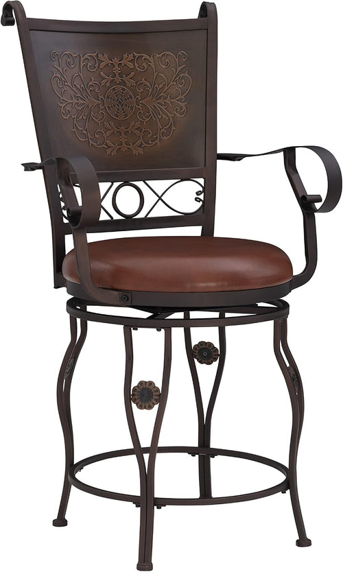 Brown Big & Tall Counter Stool