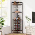 Brown Industrial Corner Wine Cabinet