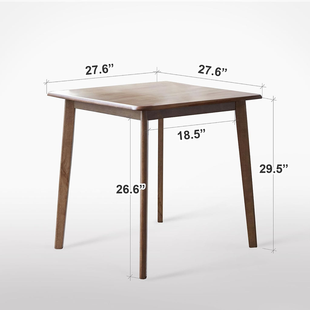 Walnut Mid Century Square Dining Table
