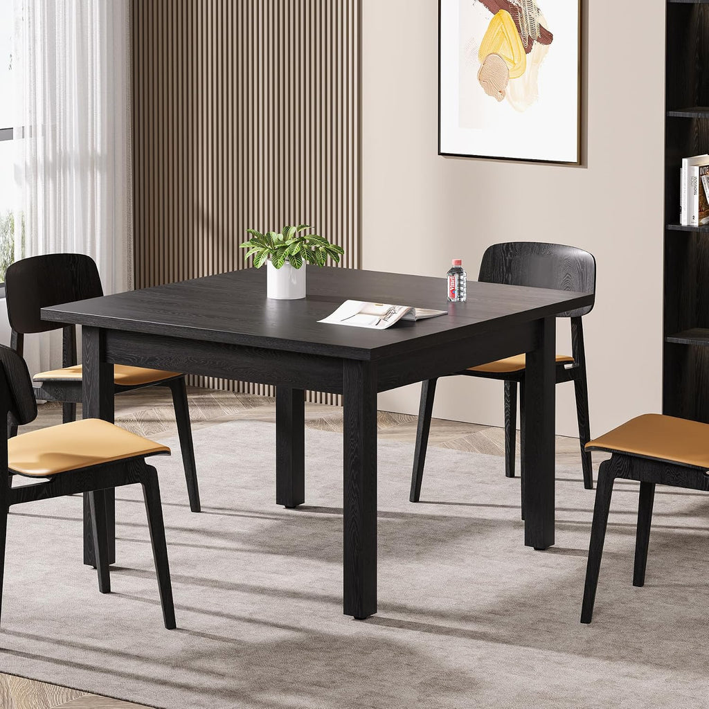 Black Square Wooden Conference Table