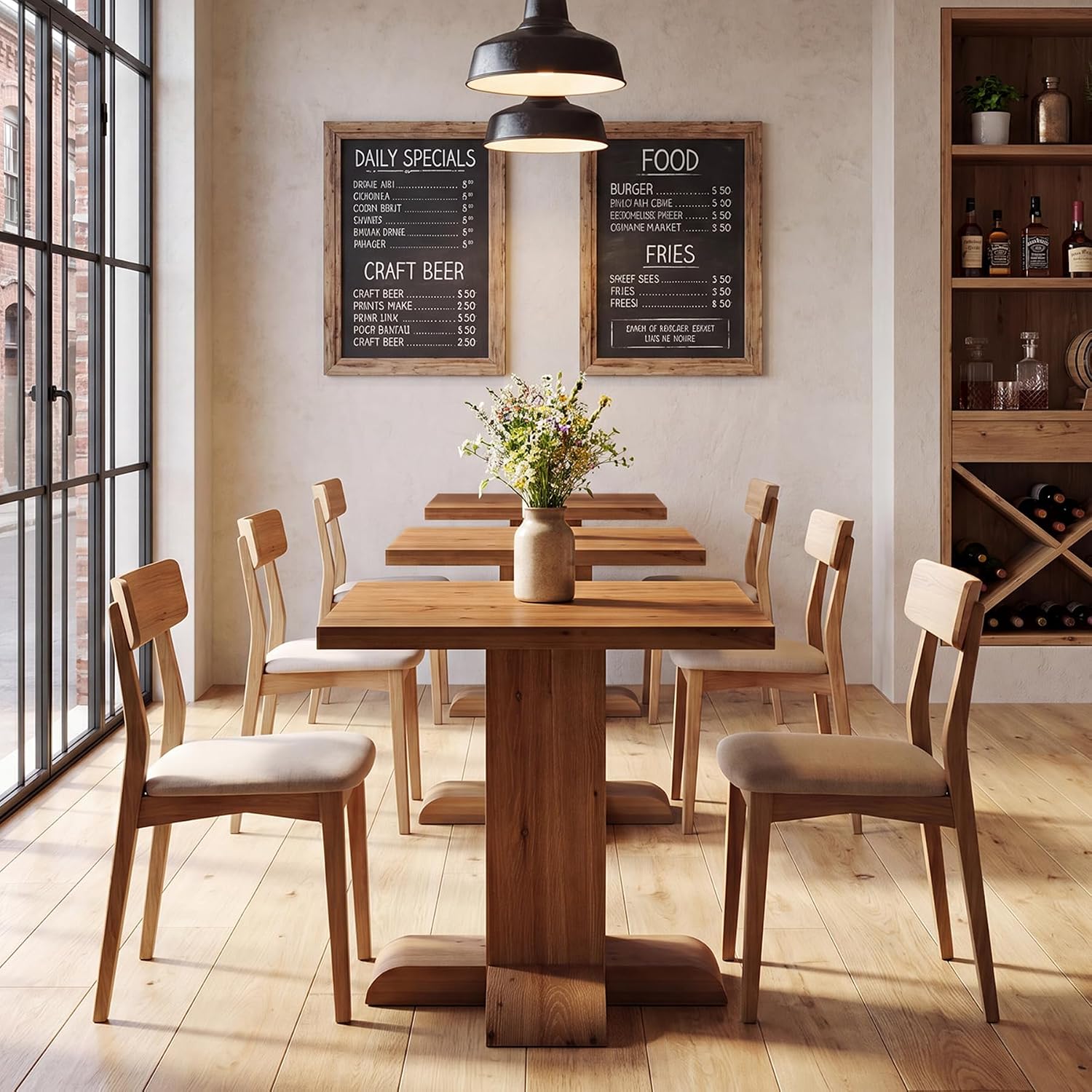Rustic Farmhouse Square Wood Table