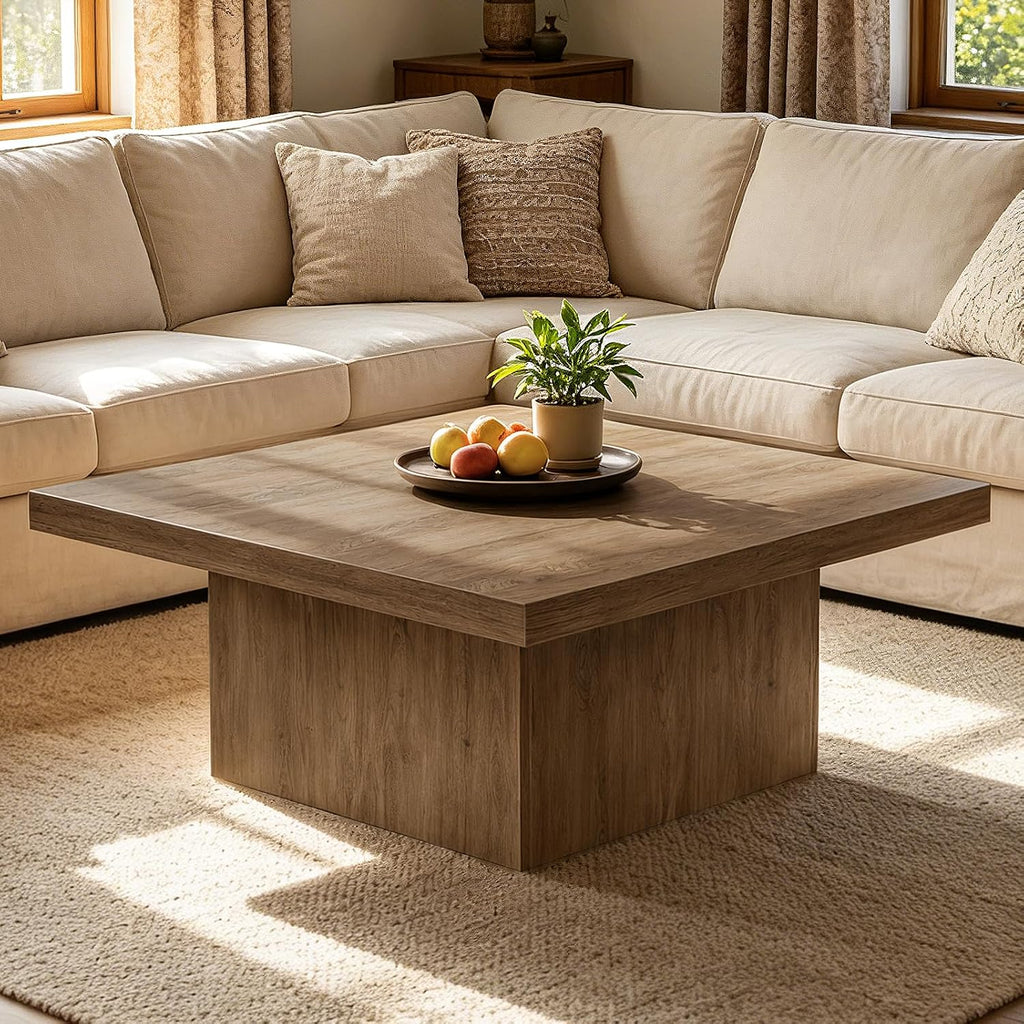 Vintage Brown Square Coffee Table