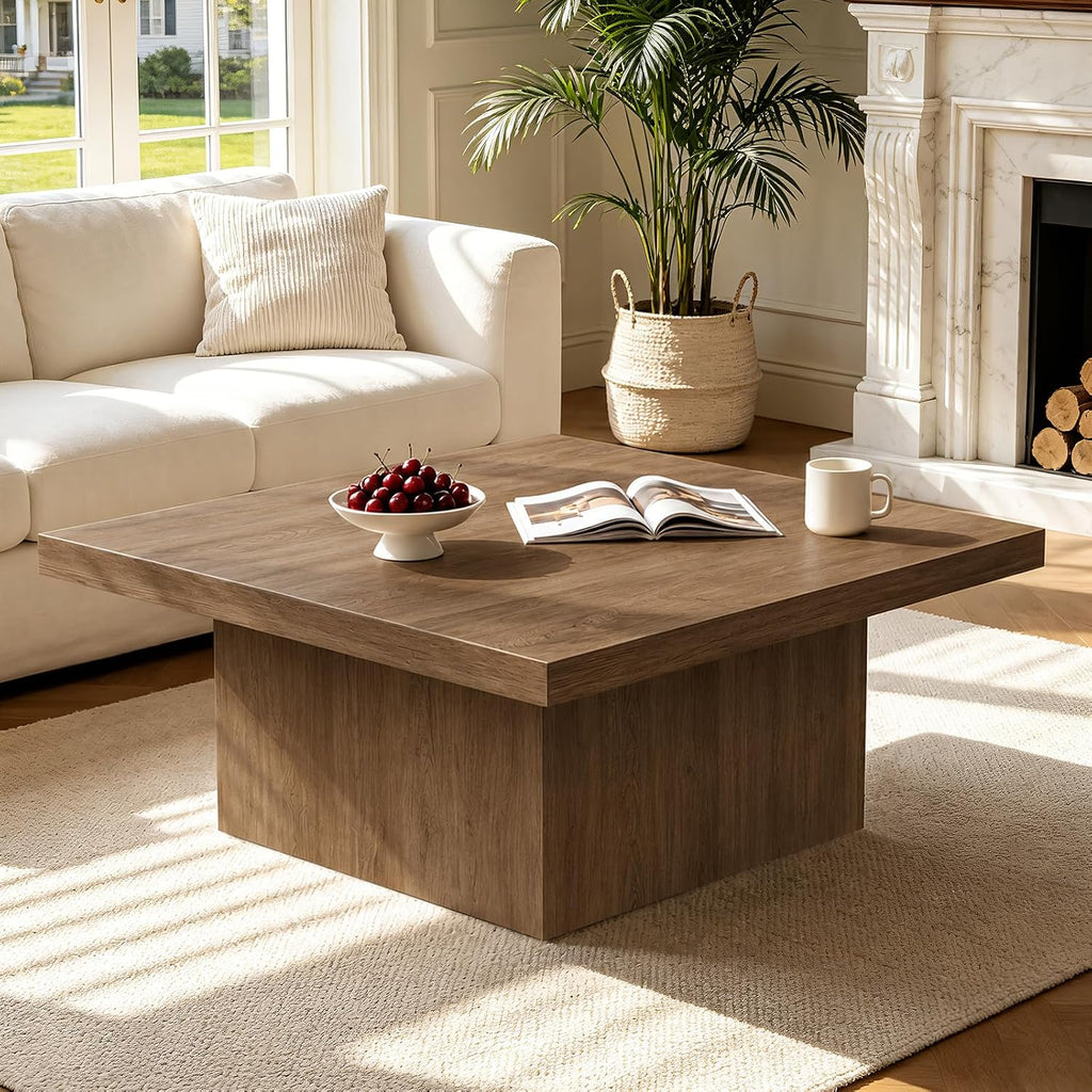 Vintage Brown Square Coffee Table