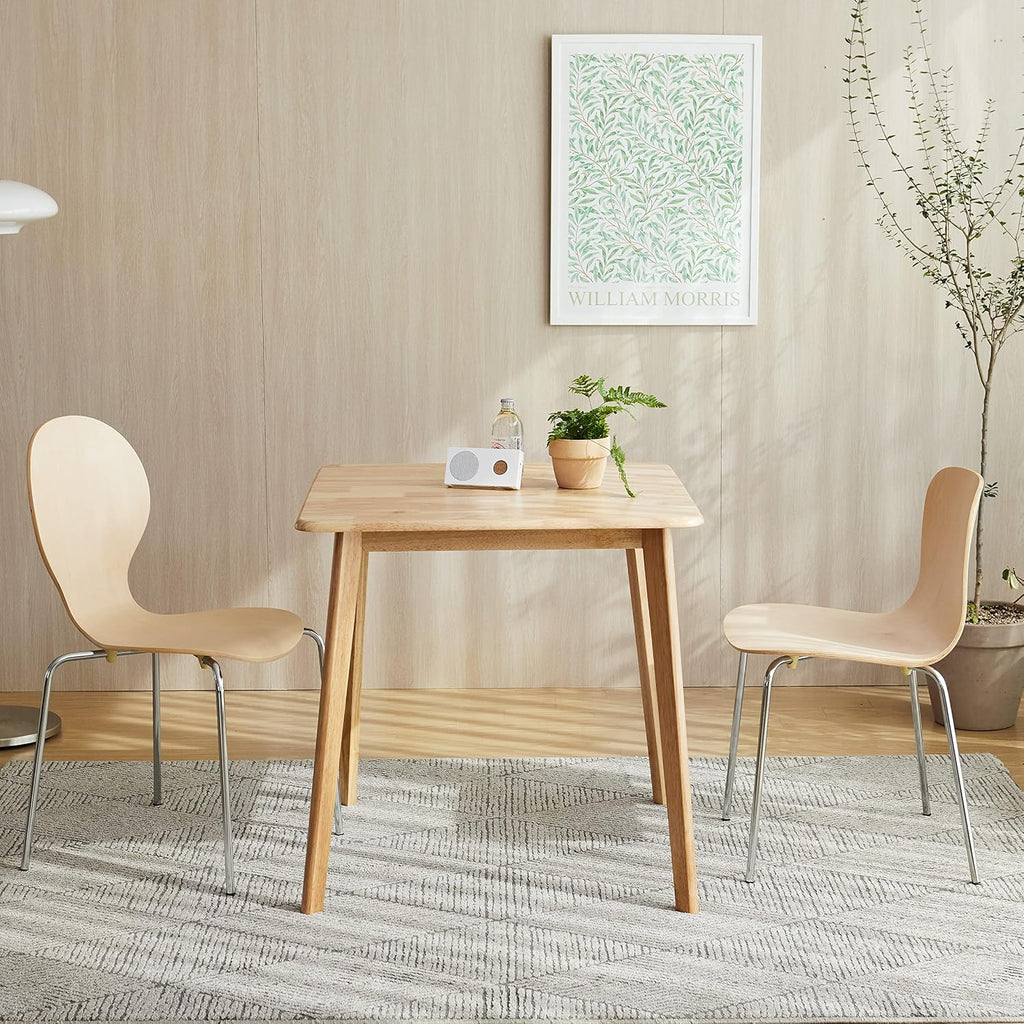 Natural Oak Mid-Century Square Table