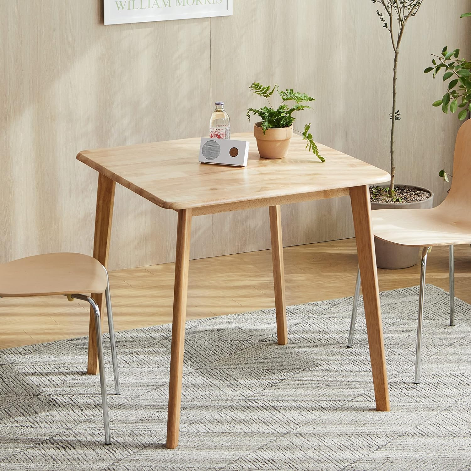 Natural Oak Mid-Century Square Table