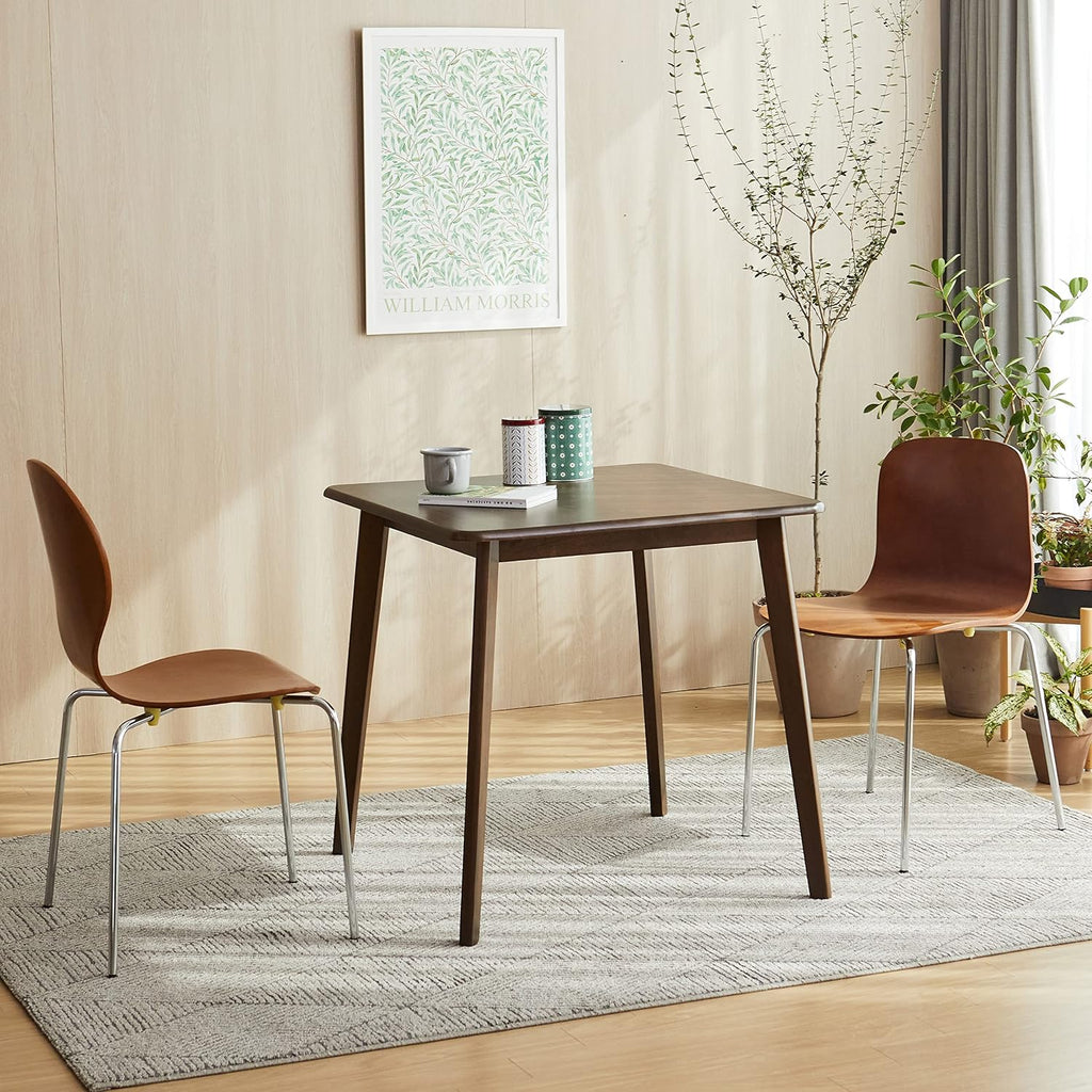 Walnut Mid Century Square Dining Table