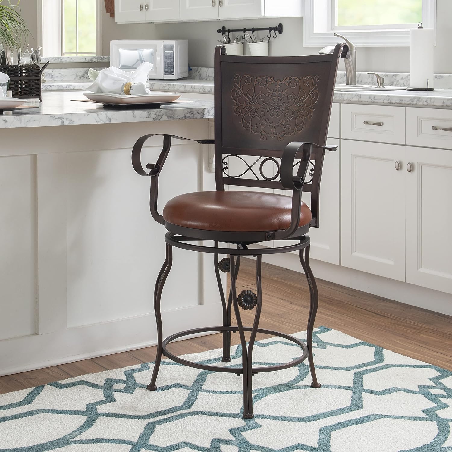 Brown Big & Tall Counter Stool