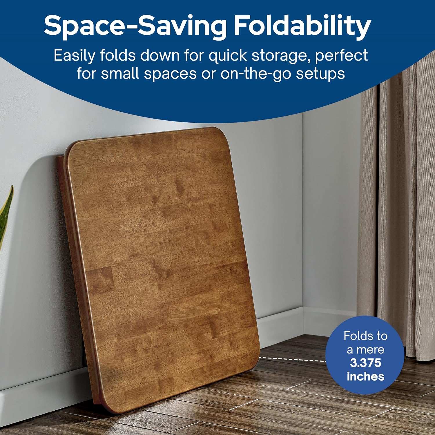 Fruitwood Square Folding Card Table