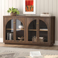 Oak Arched Acrylic Storage Sideboard